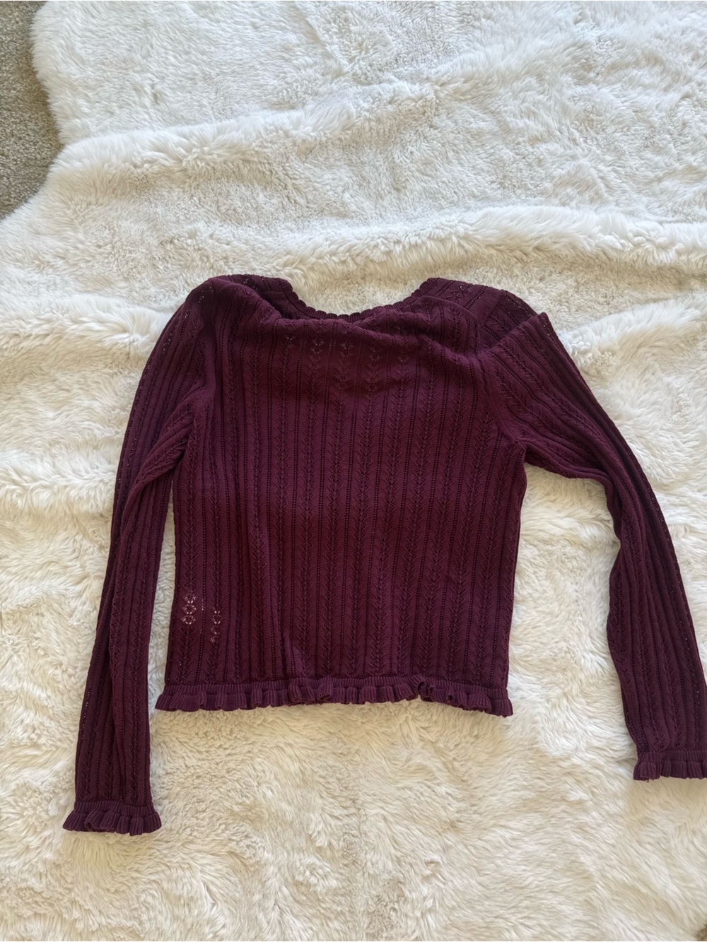Gap 100% cotton pointelle cardigan